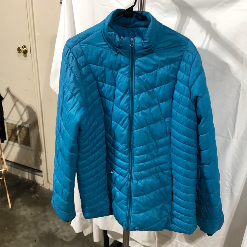 Bright Turquoise Puffer Jacket